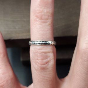 Size 4.5 Sterling Silver Cute Bright Dot Pattern Toe Ring